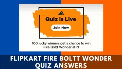 Flipkart Fire Boltt Wonder Smartwatch Quiz Answers
